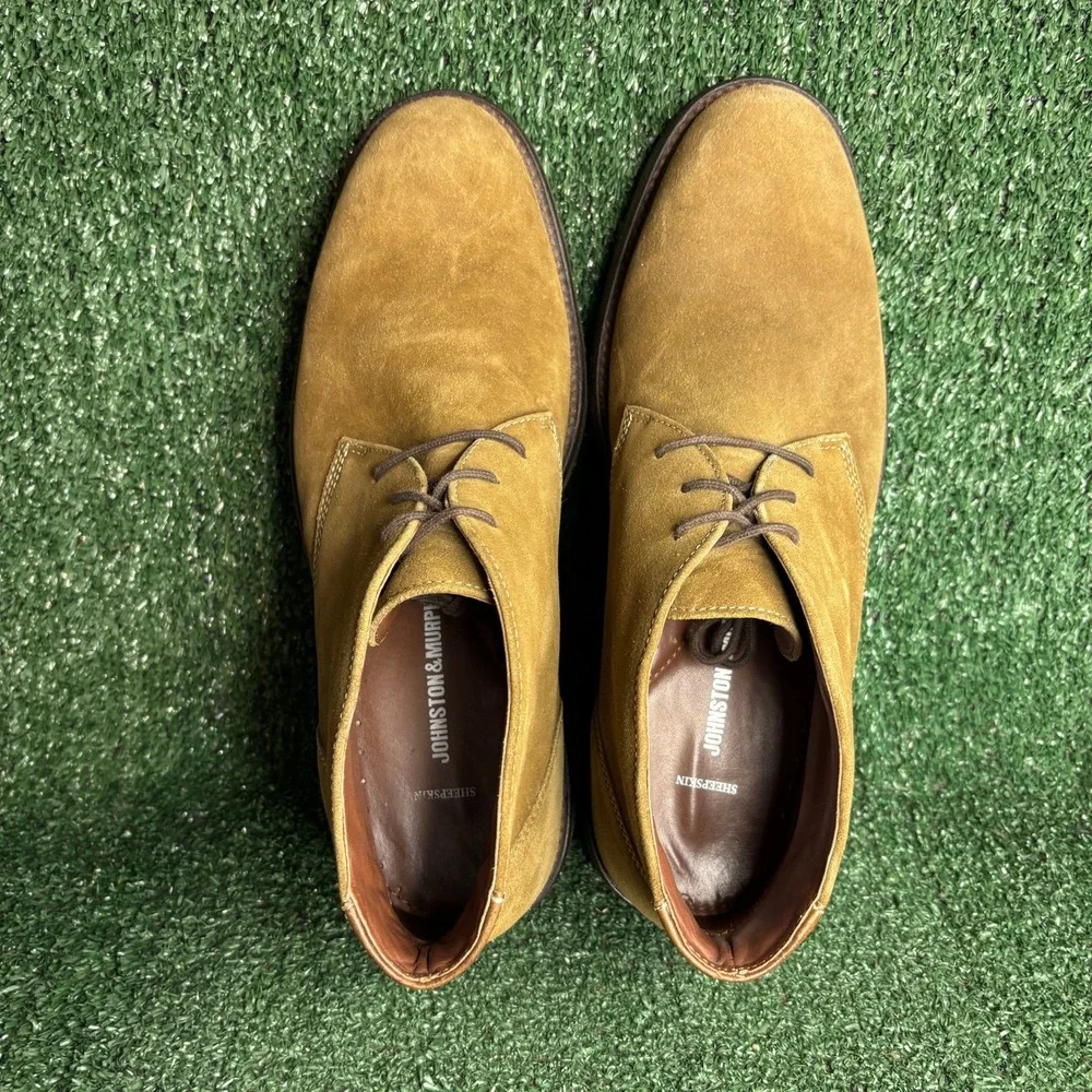Johnston & Murphy Copeland Suede Crepe Sole Chukka Desert Boot Tan Mens Size 10M